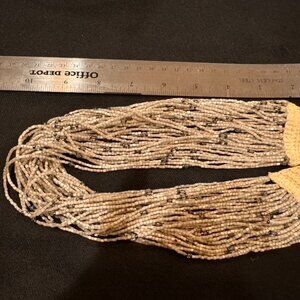 Multi-strand beaded necklace